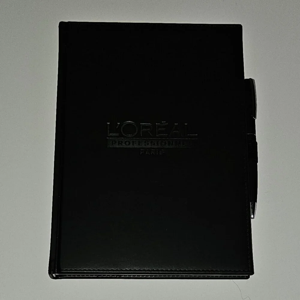 L'Oreal Professionnel Paris Black Journal Pen Set Book Lined Pages NEVER USED
